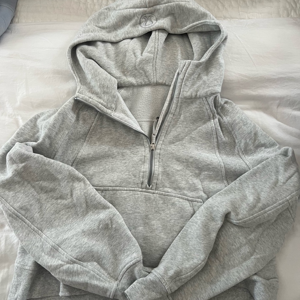 Lululemon gray Scuba Half-Zip Hoodie